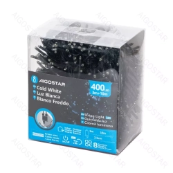 Niskonapięciowe lampki choinkowe sznur 400 led Zimna biel 10m